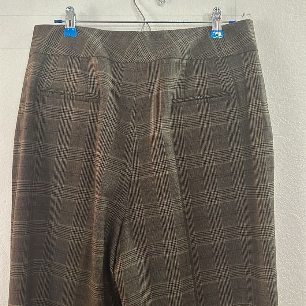 Beautiful Brown Plaid Women's Blazer/ pant suit set with removable belt - Picture 12 of 12